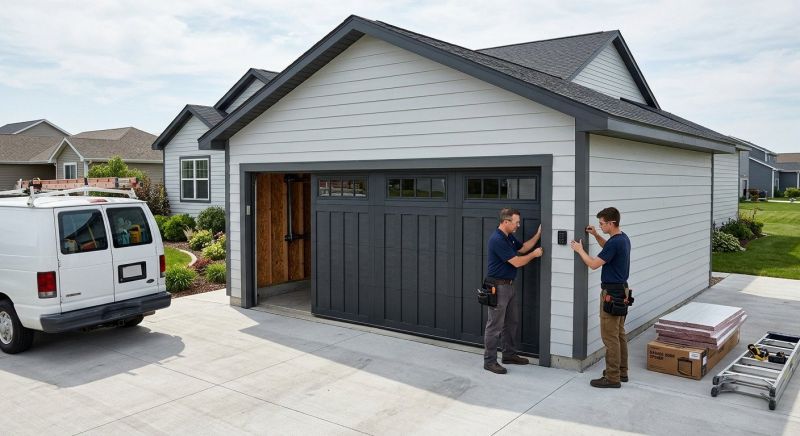 Four Car Garage Installation in Conroe, TX